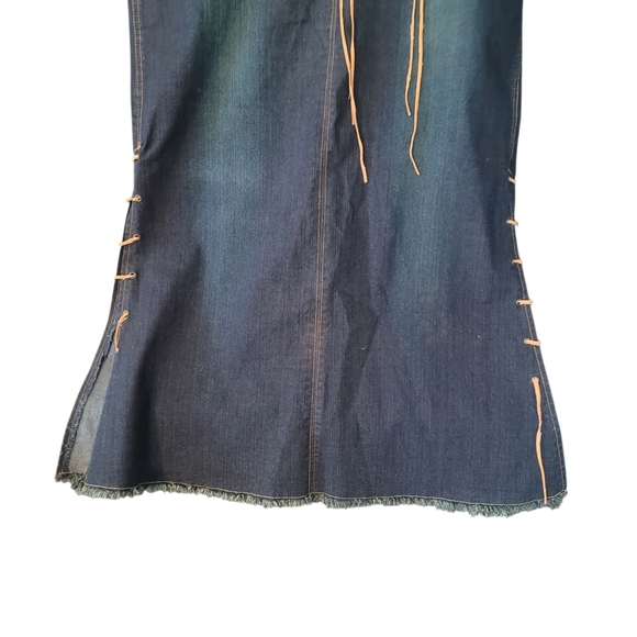 TooHot denim maxi skirt with Rawhide trim - 10. F27 - Picture 5 of 9
